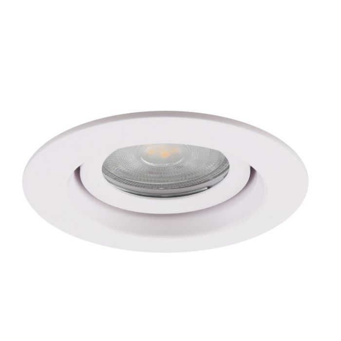 Aluminium bathroom recessed downlight white, Jorin, IP65