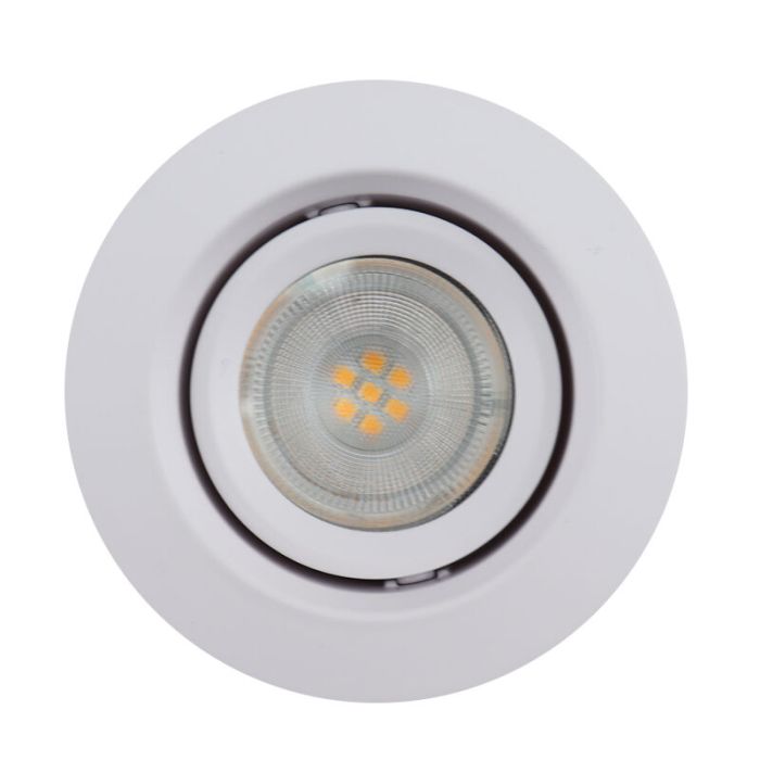 Aluminium bathroom recessed downlight white, Jorin, IP65