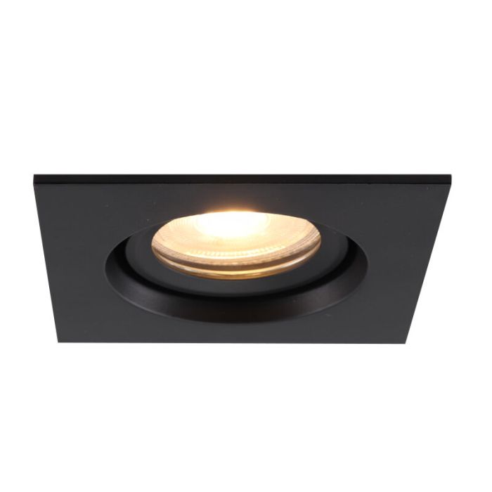 Aluminium bathroom recessed downlight black, Jorin, IP65
