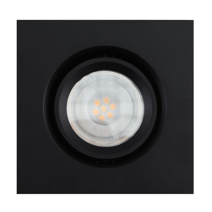Aluminium bathroom recessed downlight black, Jorin, IP65