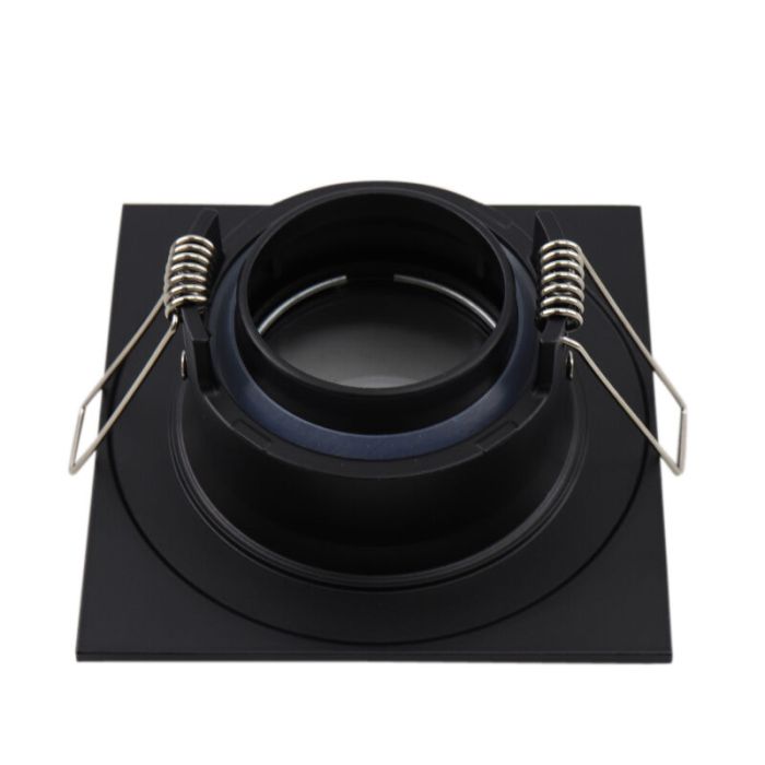 Aluminium bathroom recessed downlight black, Jorin, IP65