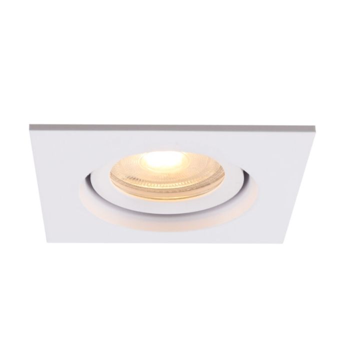 Aluminium bathroom recessed downlight white, Jorin, IP65