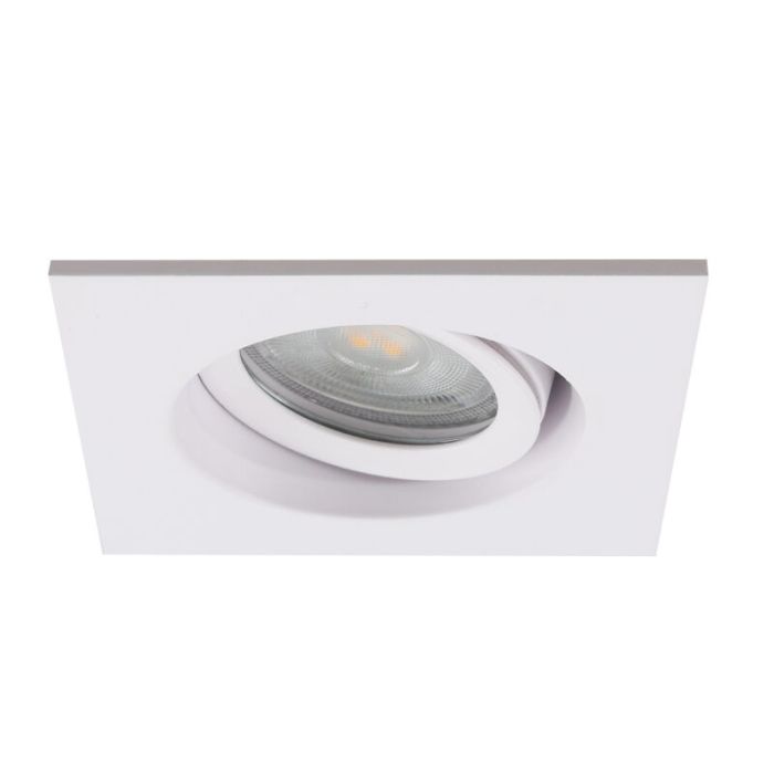 Aluminium bathroom recessed downlight white, Jorin, IP65