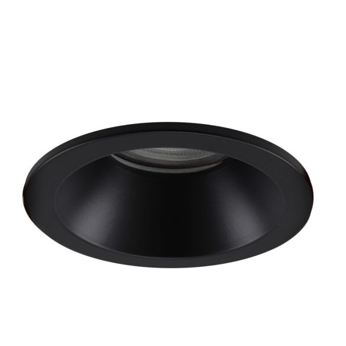 Aluminium bathroom recessed downlight black, Julien, IP65
