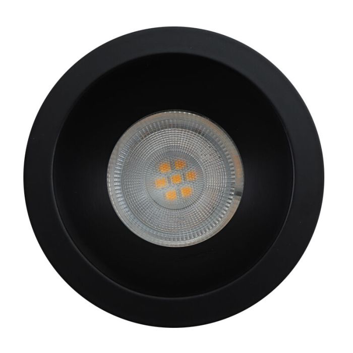 Aluminium bathroom recessed downlight black, Julien, IP65