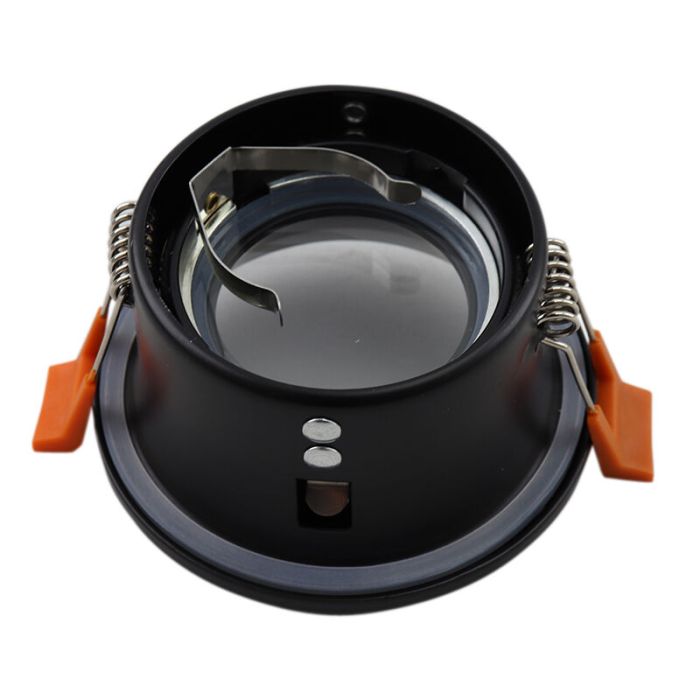 Aluminium bathroom recessed downlight black, Julien, IP65