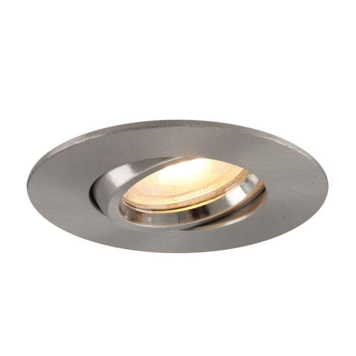 Aluminium bathroom recessed downlight nickel, Jill, IP44