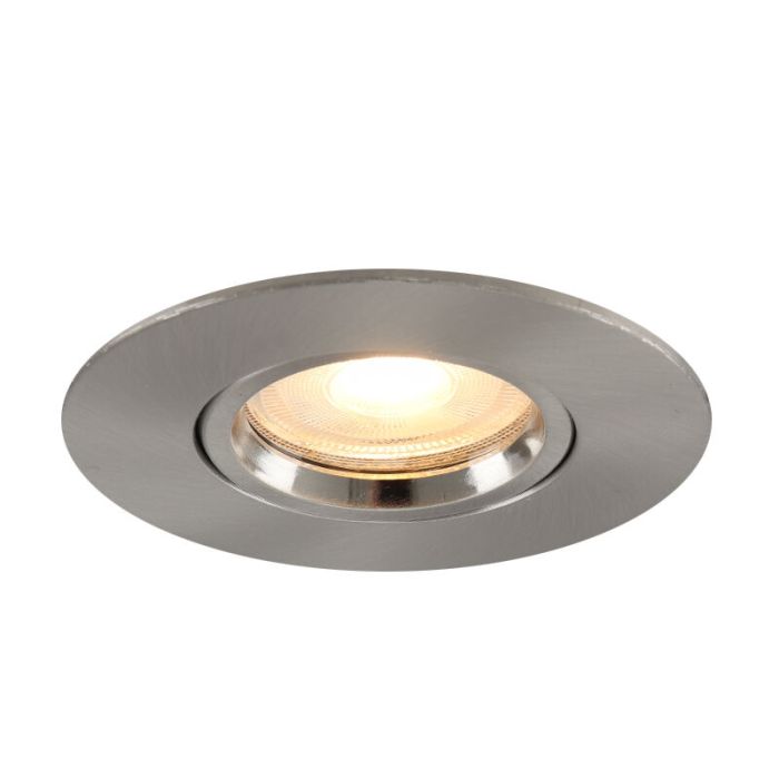 Aluminium bathroom recessed downlight nickel, Jill, IP44