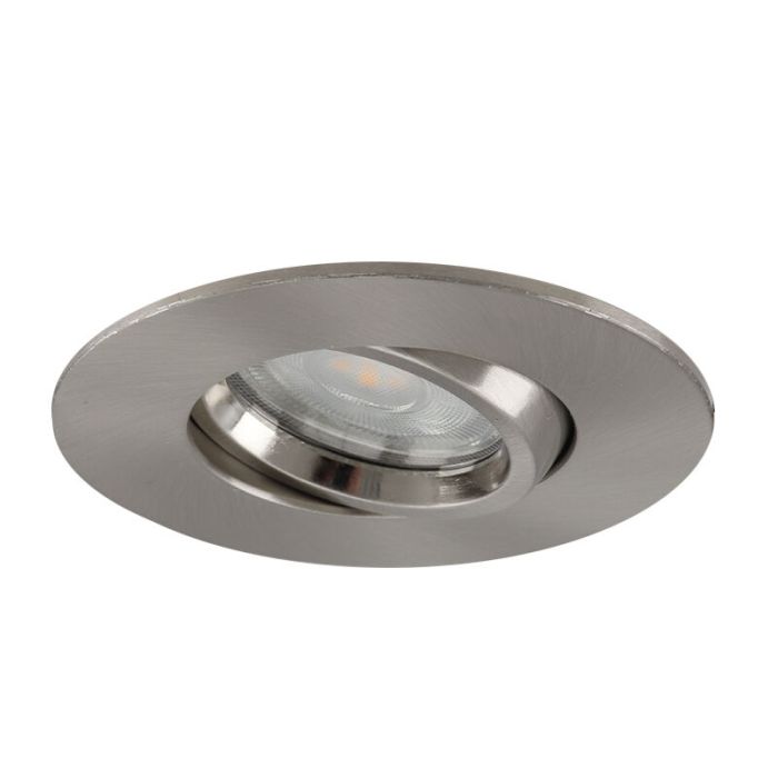 Aluminium bathroom recessed downlight nickel, Jill, IP44