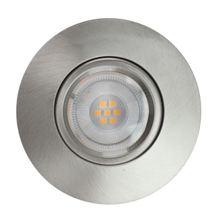 Aluminium bathroom recessed downlight nickel, Jill, IP44