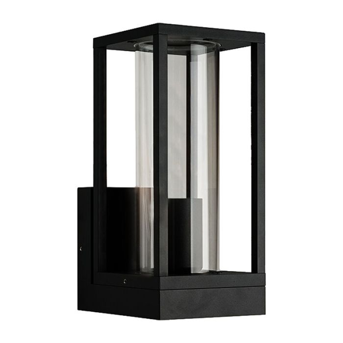 Black modern outdoor light aluminium, Nadja, IP44
