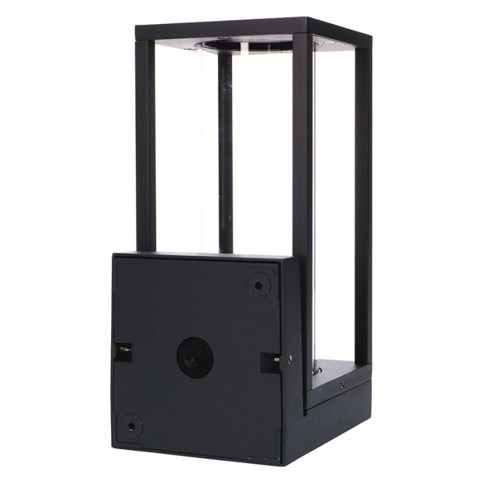 Black modern outdoor light aluminium, Nadja, IP44