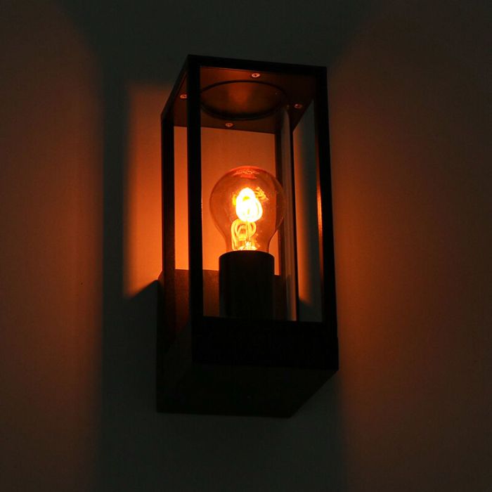 Black modern outdoor light aluminium, Nadja, IP44