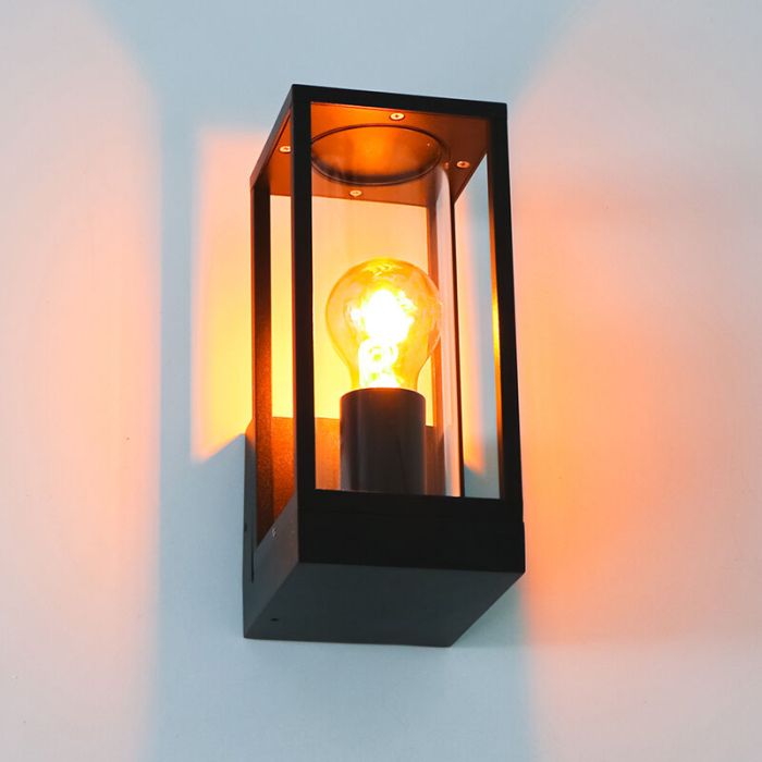 Black modern outdoor light aluminium, Nadja, IP44
