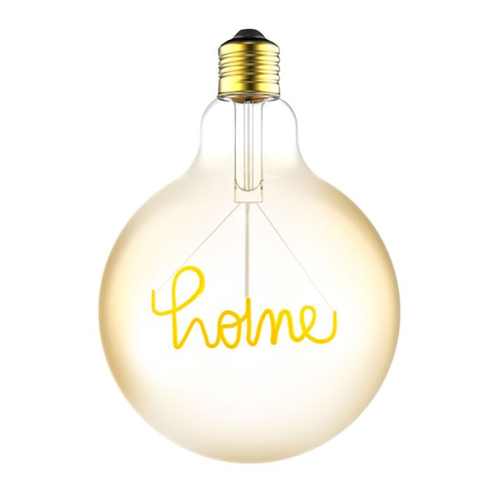 Dimmable E27 LED lamp with home filament, G125, 4,5w, 1800K (candlelight)