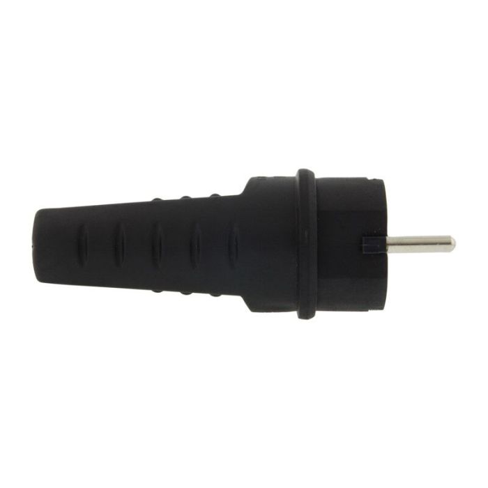 Plug SCHUKO Rubber 10/16 Ampere, Black