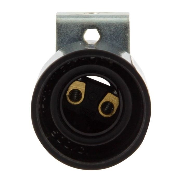 Fitting E14 with Right Angle Bracket, Black