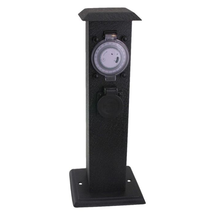 Exin garden pole 3-fold black, timer switched