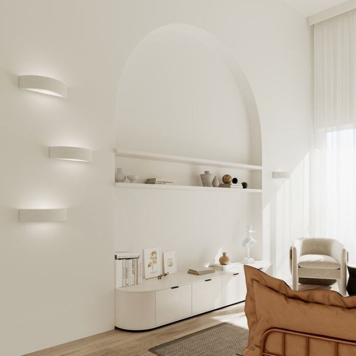 Glass up down wall light white, Fadila
