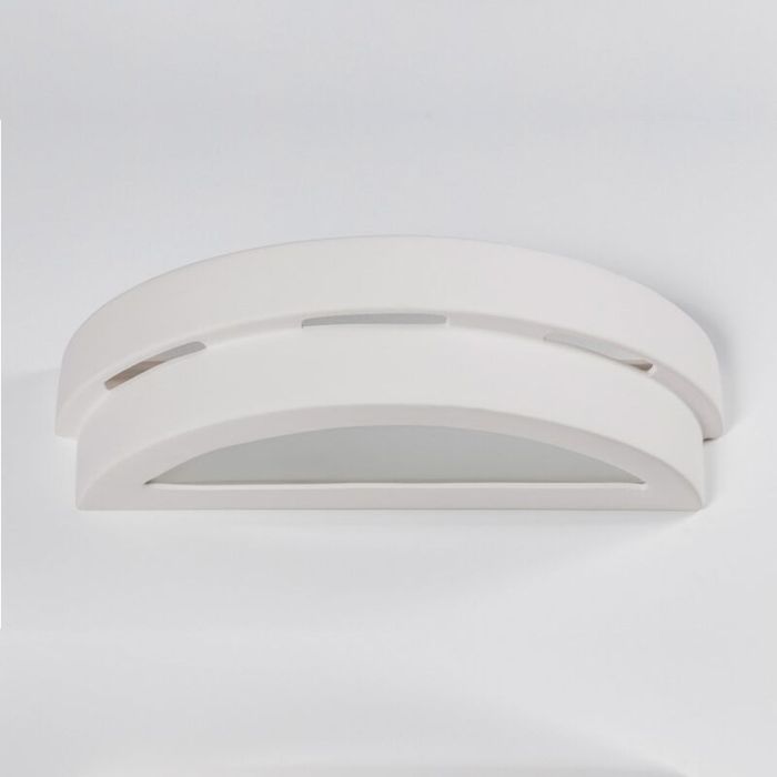 Glass up down wall light white, Lidwina