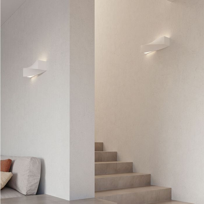 Glass up down wall light white, Annick