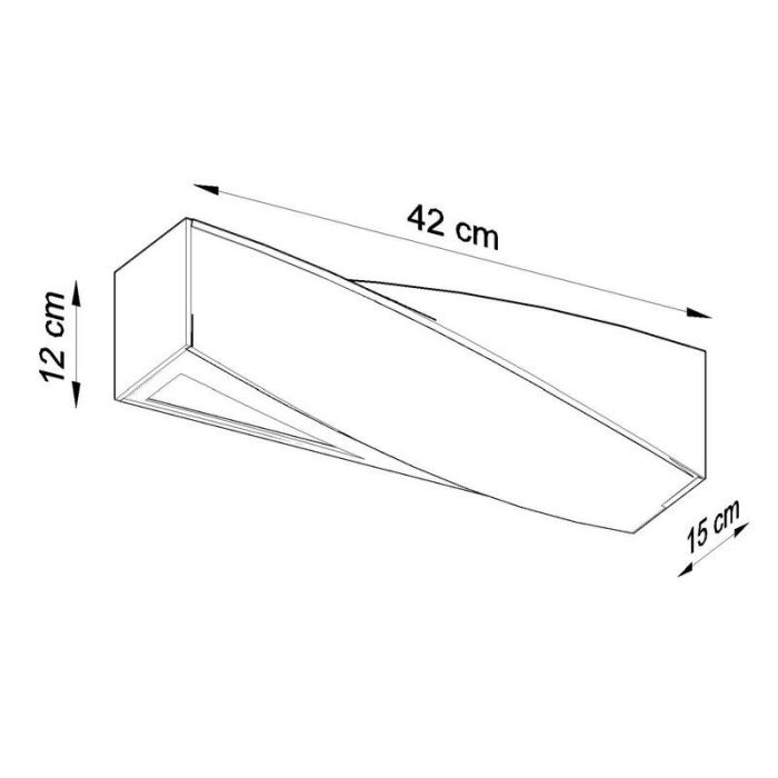 Glass up down wall light white, Annick
