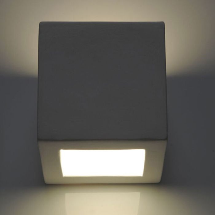 Glass up down wall light white, Caitlin