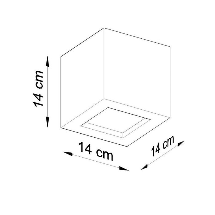 Glass up down wall light white, Caitlin