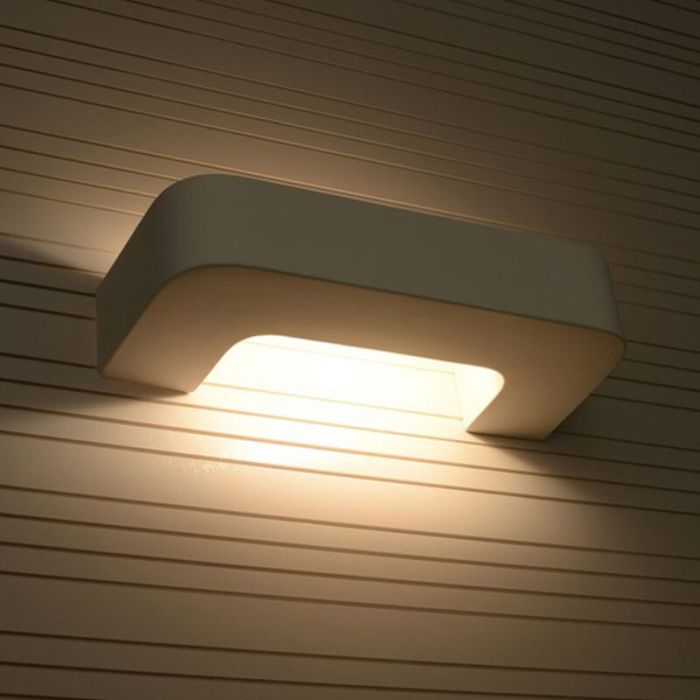 Ceramic up down wall light white, Loekie