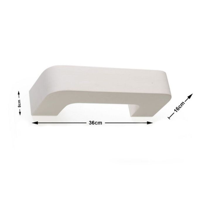Ceramic up down wall light white, Loekie