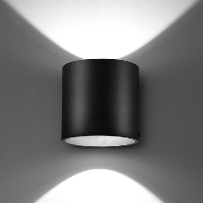 Aluminium up down wall light black, Amely