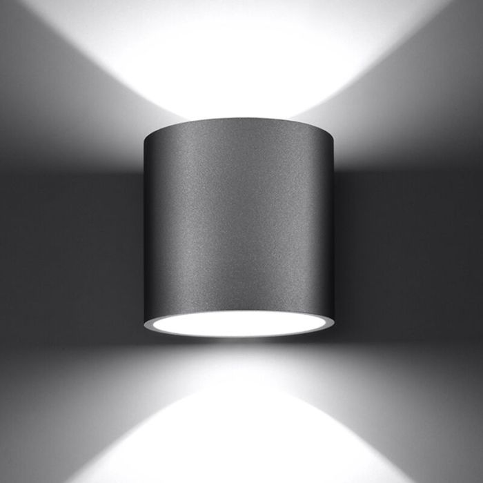 Aluminium up down wall light grey, Amely