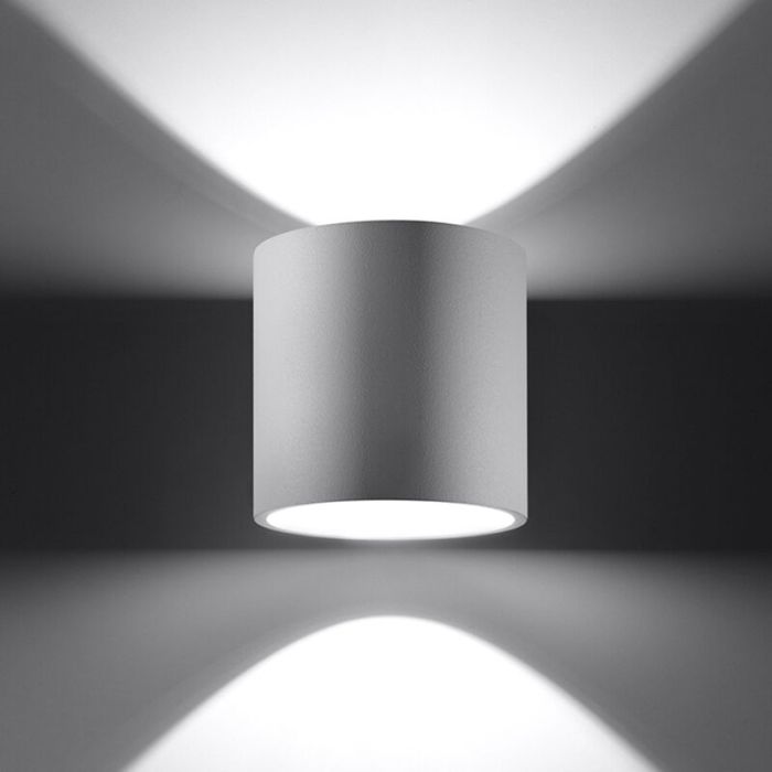 Aluminium up down wall light white, Amely