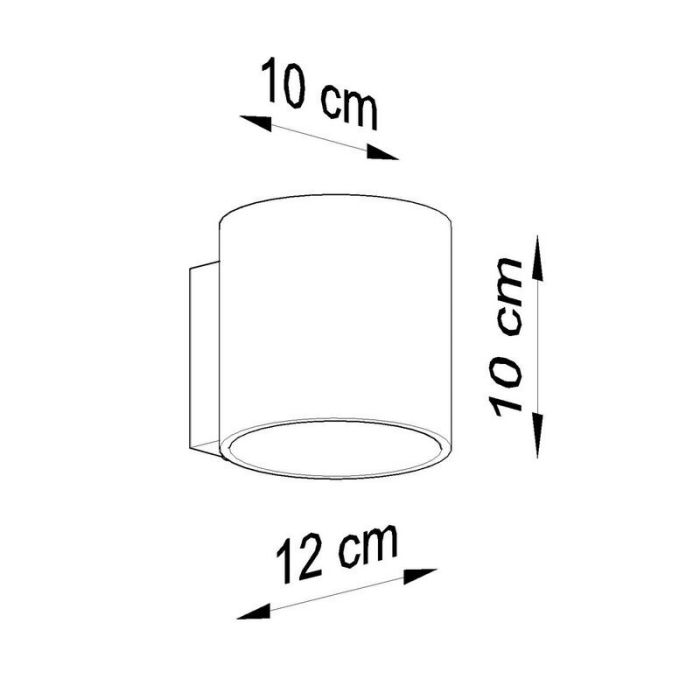Aluminium up down wall light white, Amely