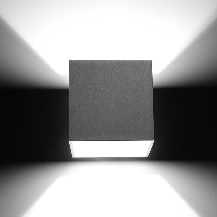 Aluminium up down wall light grey, Andro