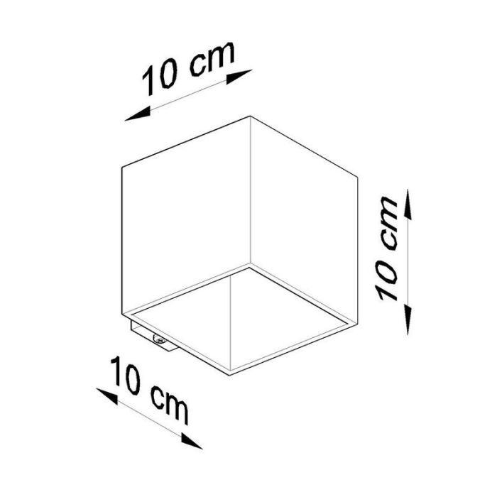 Aluminium up down wall light white, Andro