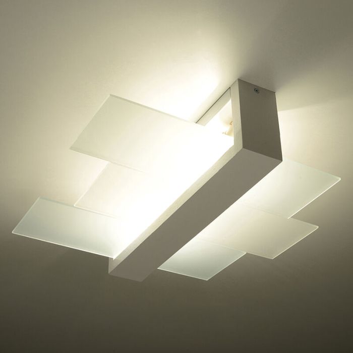 Glass ceiling light white, Fouzia