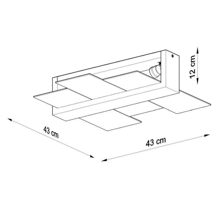 Glass ceiling light white, Fouzia