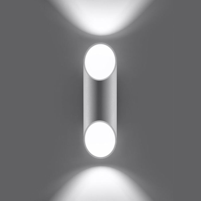 Aluminium up down wall light white, Haidar