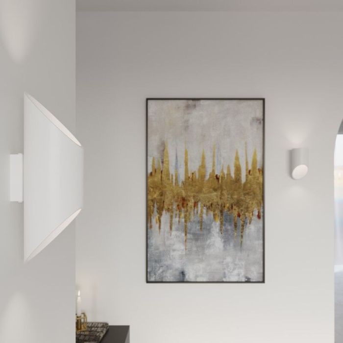 Aluminium up down wall light white, Haidar