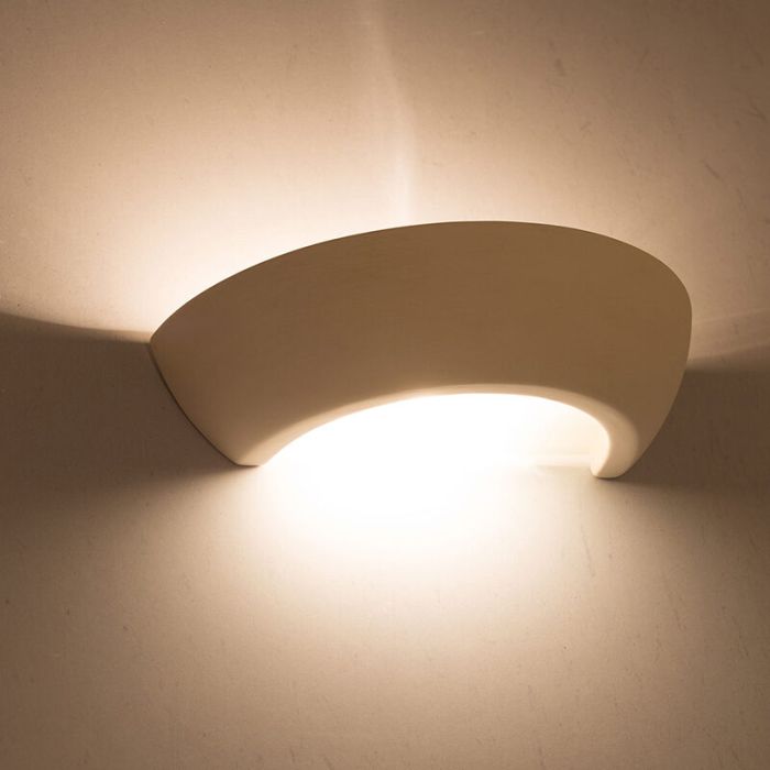 Glass up down wall light white, Lotfi