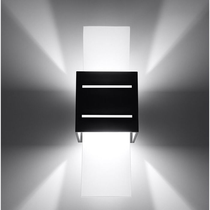 Aluminium up down wall light black, Jasmien