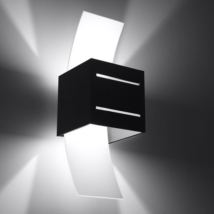 Aluminium up down wall light black, Jasmien