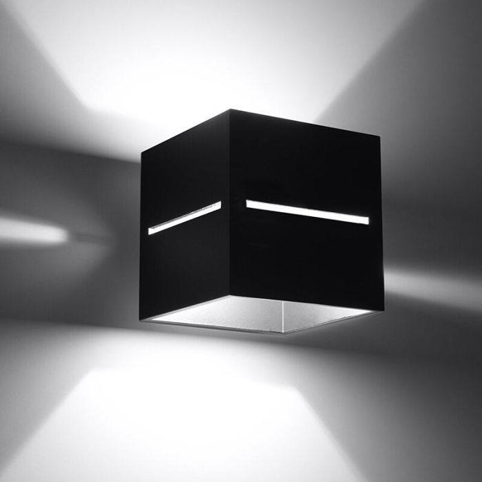 Aluminium up down wall light black, Jacky