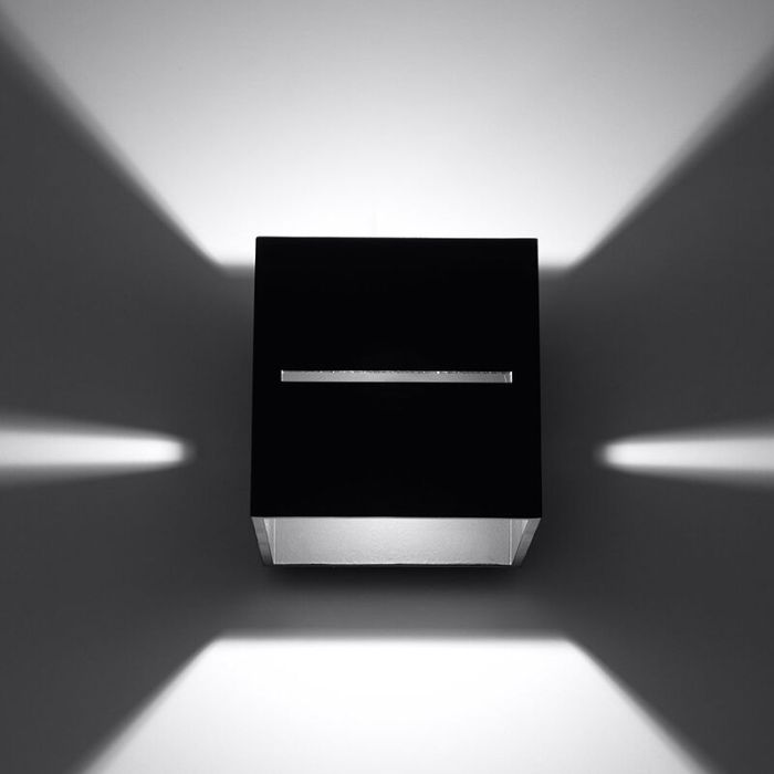Aluminium up down wall light black, Jacky