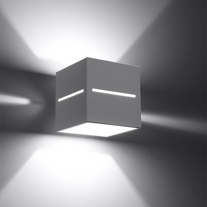 Aluminium up down wall light white, Jacky