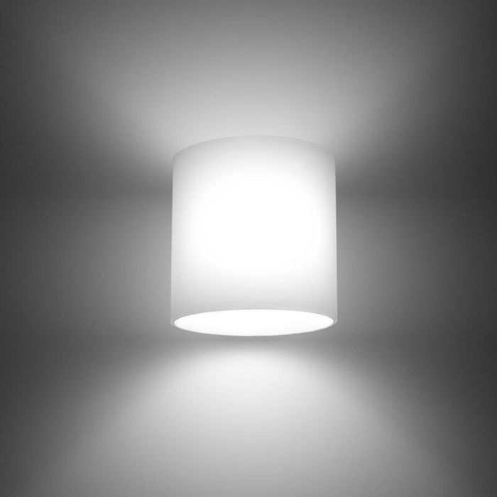 Glass up down wall light white, Jermain