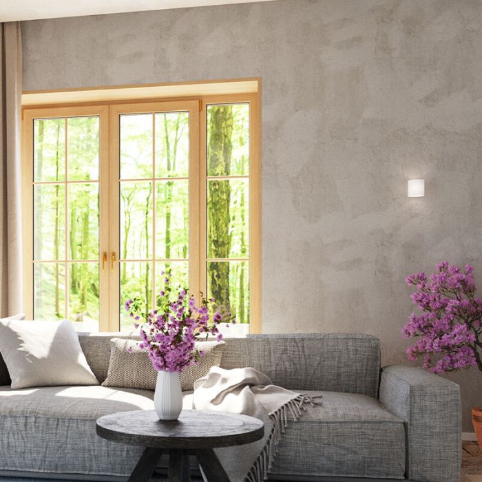 Glass up down wall light white, Jermain