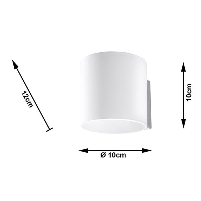 Glass up down wall light white, Jermain