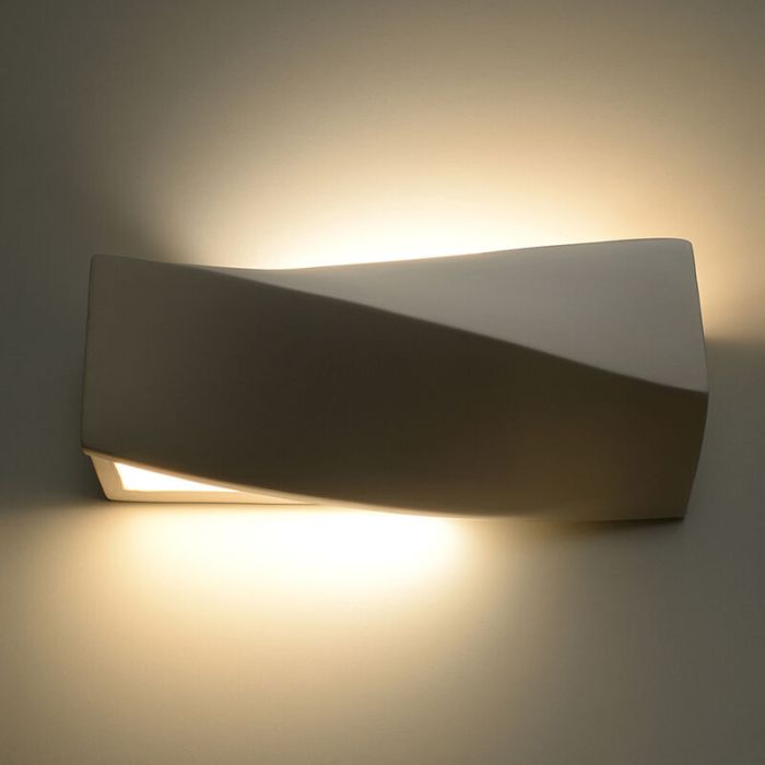 Glass up down wall light white, Annick